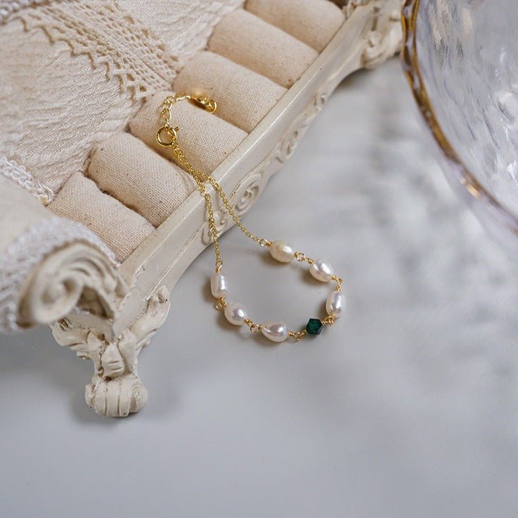 Emerald Pearl Bracelet - Sharon