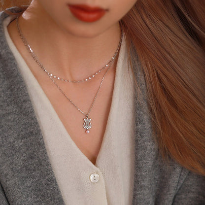 Pearly Lyre Sonata Necklace