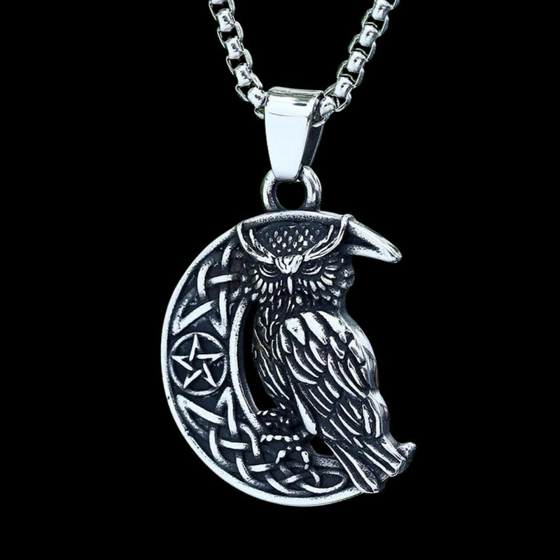 Pentagram Luna Owl Pendant