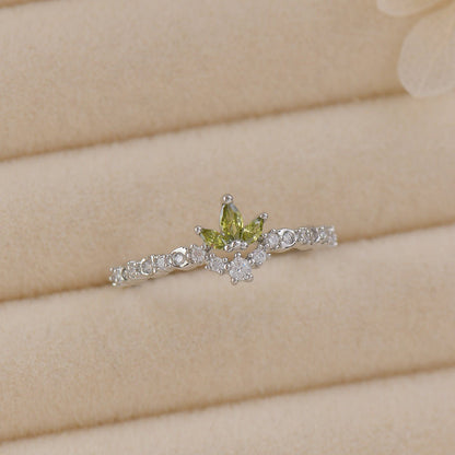 Peridot Rococo Ring Set
