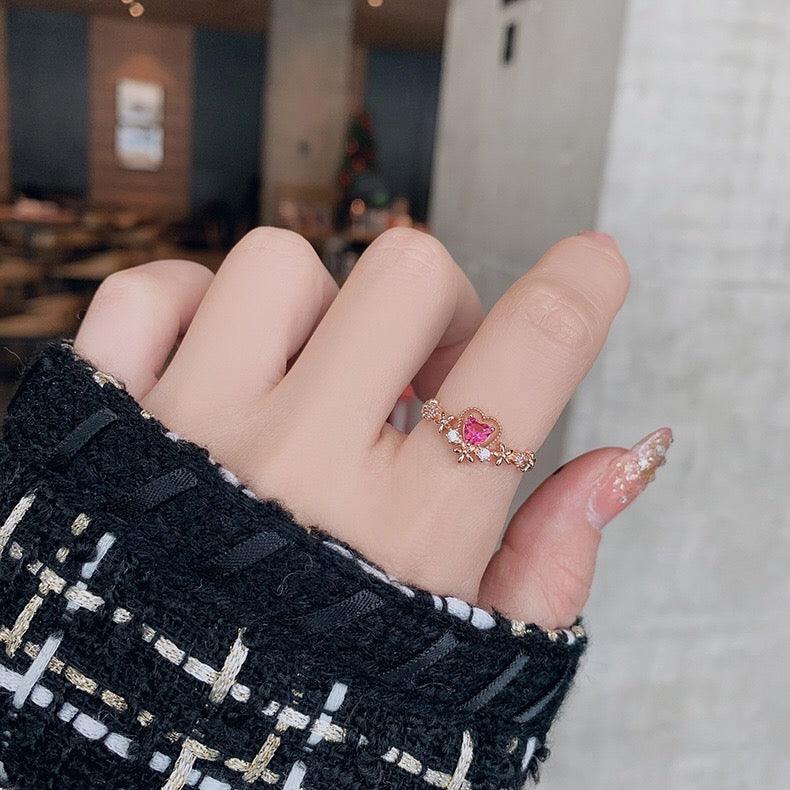 Layla Pink Heart Ring