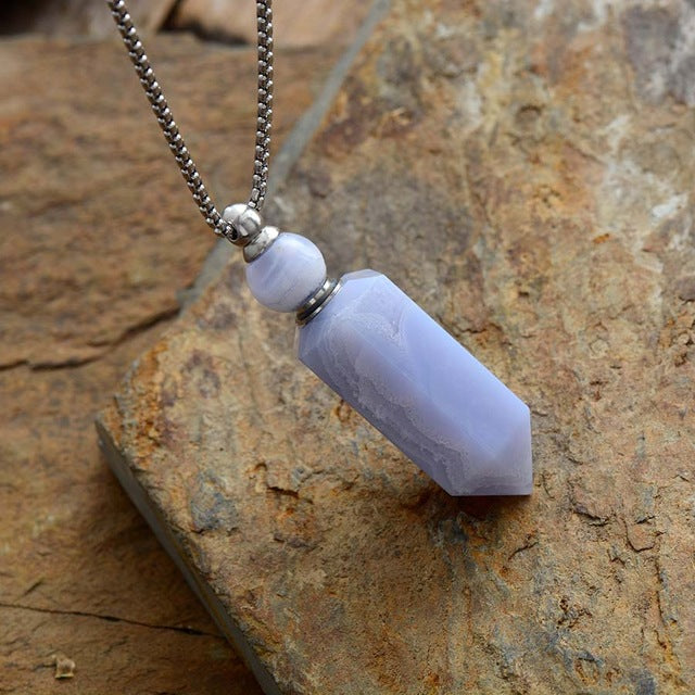 Crystal Perfume Bottle Necklace