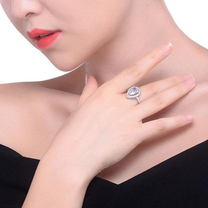Water Drop Crystal Princess Ring