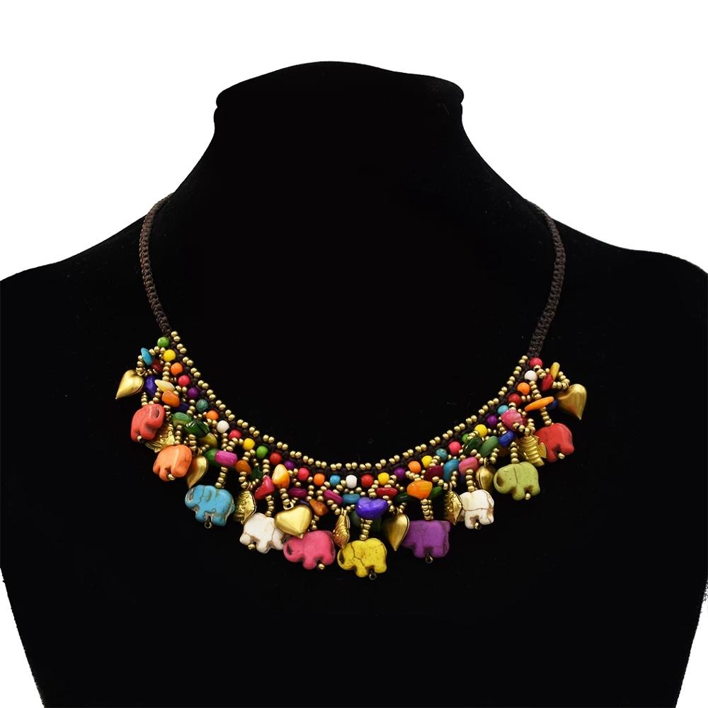 Rainbow Elephant Necklace
