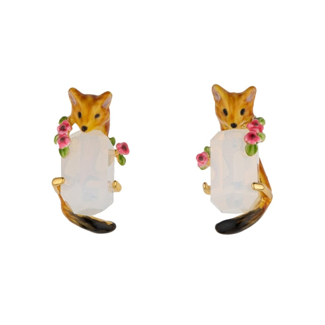 Fox Earrings & Necklace Set