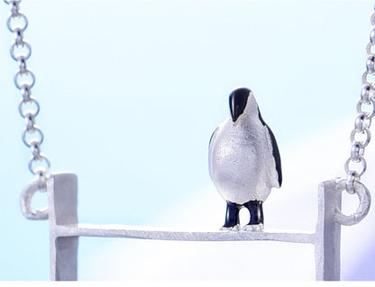 Sterling Silver Arctic Penguin Necklace