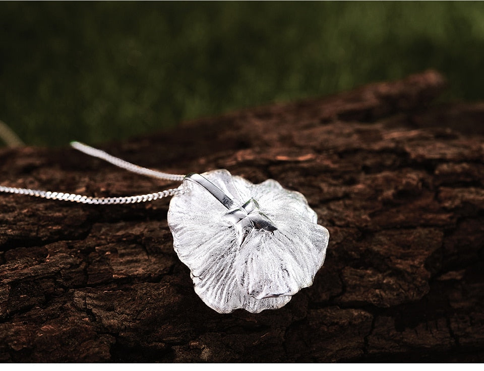 Blooming Poppy Sterling Silver Necklace