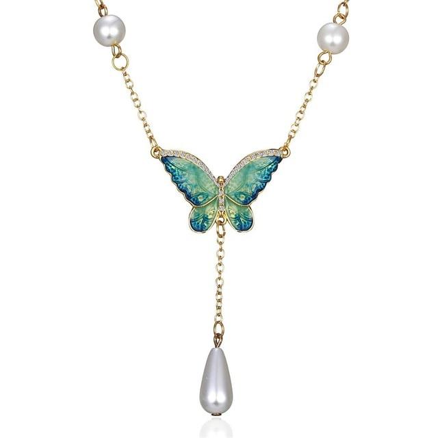 Pearl Butterfly Necklace
