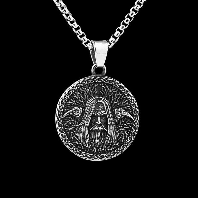 Raven Triskelion Viking Pendant