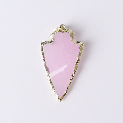 Raw Rose Quartz, Black Obsidian & Clear Quartz Star Pendants 1 Inch