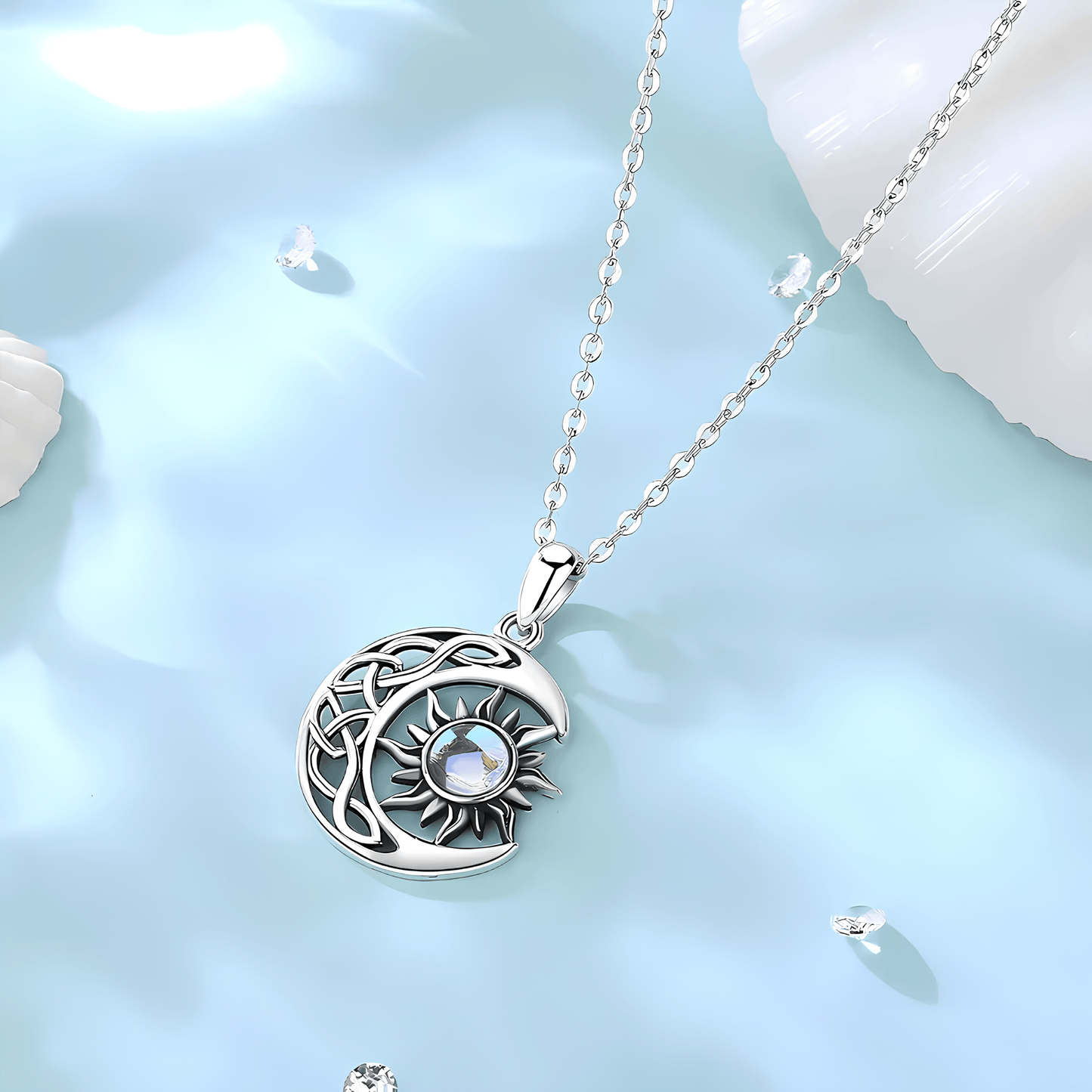 Equinox Harmony Sun and Moon Necklace