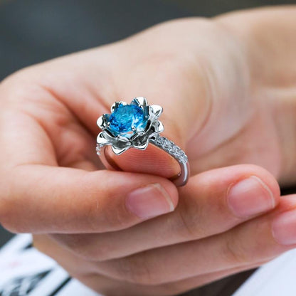 Blue Lotus Botanical Ring