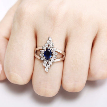 Blue Royalty Crystal Ring