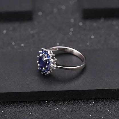 Blue Sapphire Silver Ring