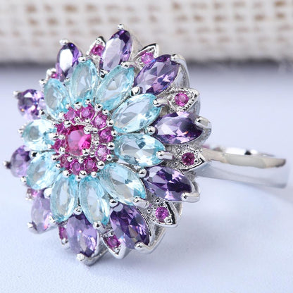 Colorful Summer Flower Ring