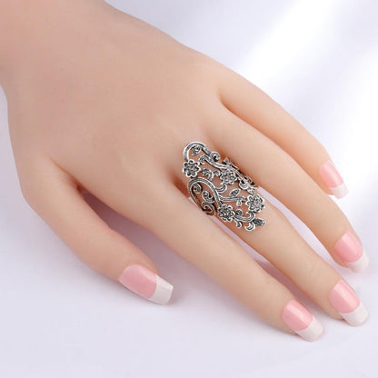 Crystal Flower Vines Ring