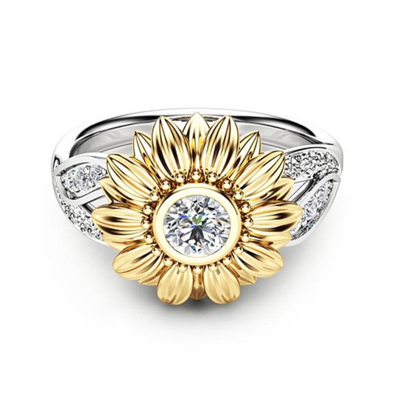 Crystal Sunflower Ring