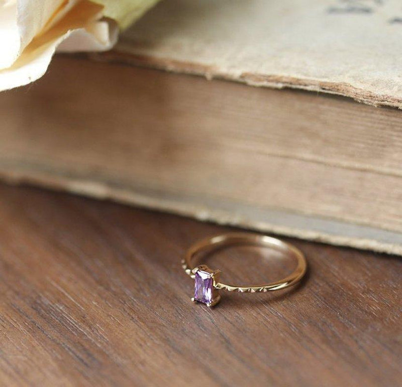 Dainty Amethyst Ring
