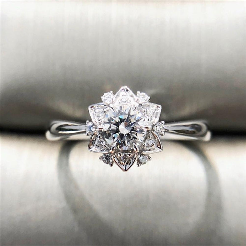 Rhinestone Flower Ring