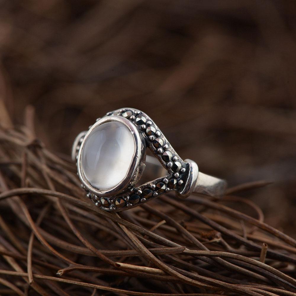 Enchanting Moonstone Sterling Silver Ring