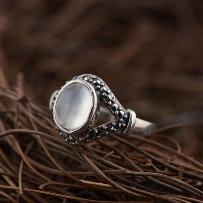 Enchanting Moonstone Sterling Silver Ring