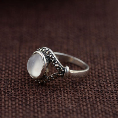 Enchanting Moonstone Sterling Silver Ring