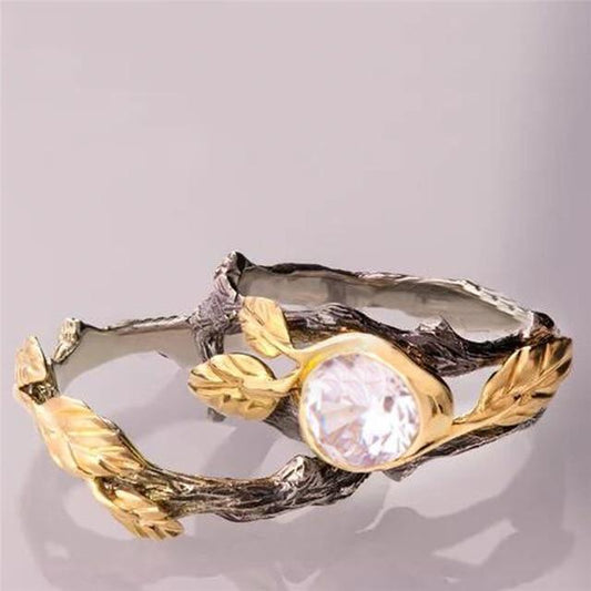 Golden Forest Goddess Ring Set