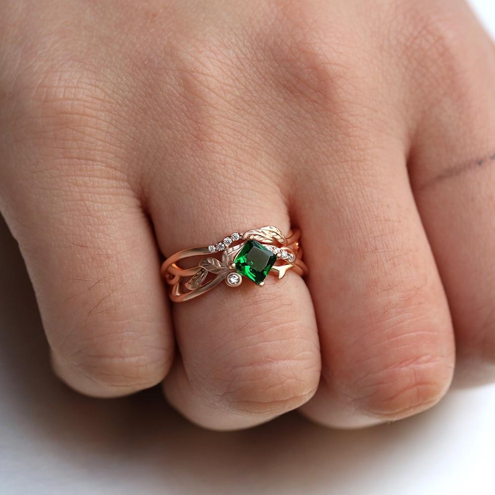 Green Forest Goddess Ring