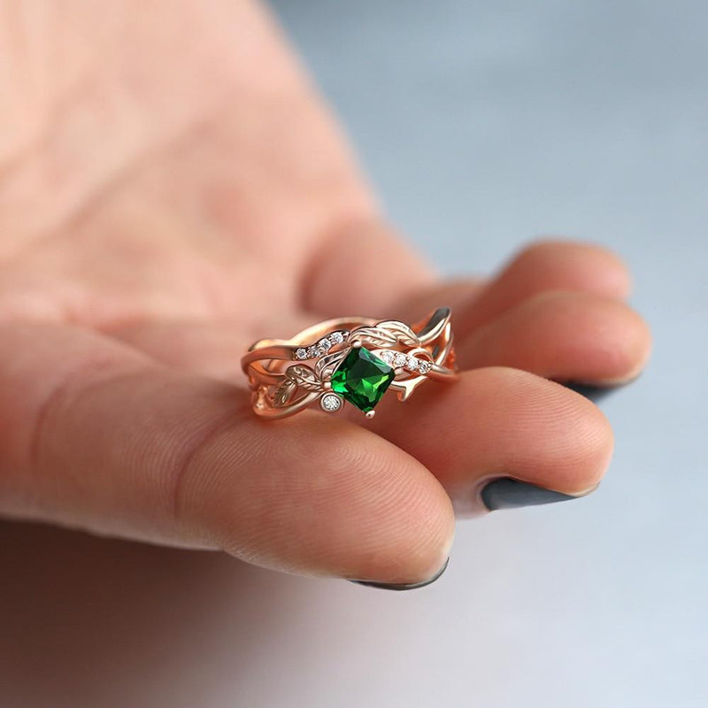 Green Forest Goddess Ring