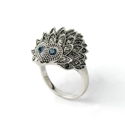 Hedgehog Crystal Ring