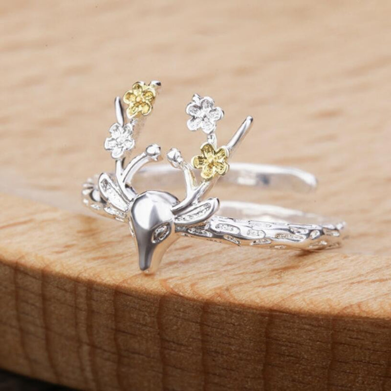 Deer Sterling Silver Ring