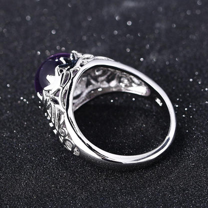 Majestic Amethyst Silver Ring