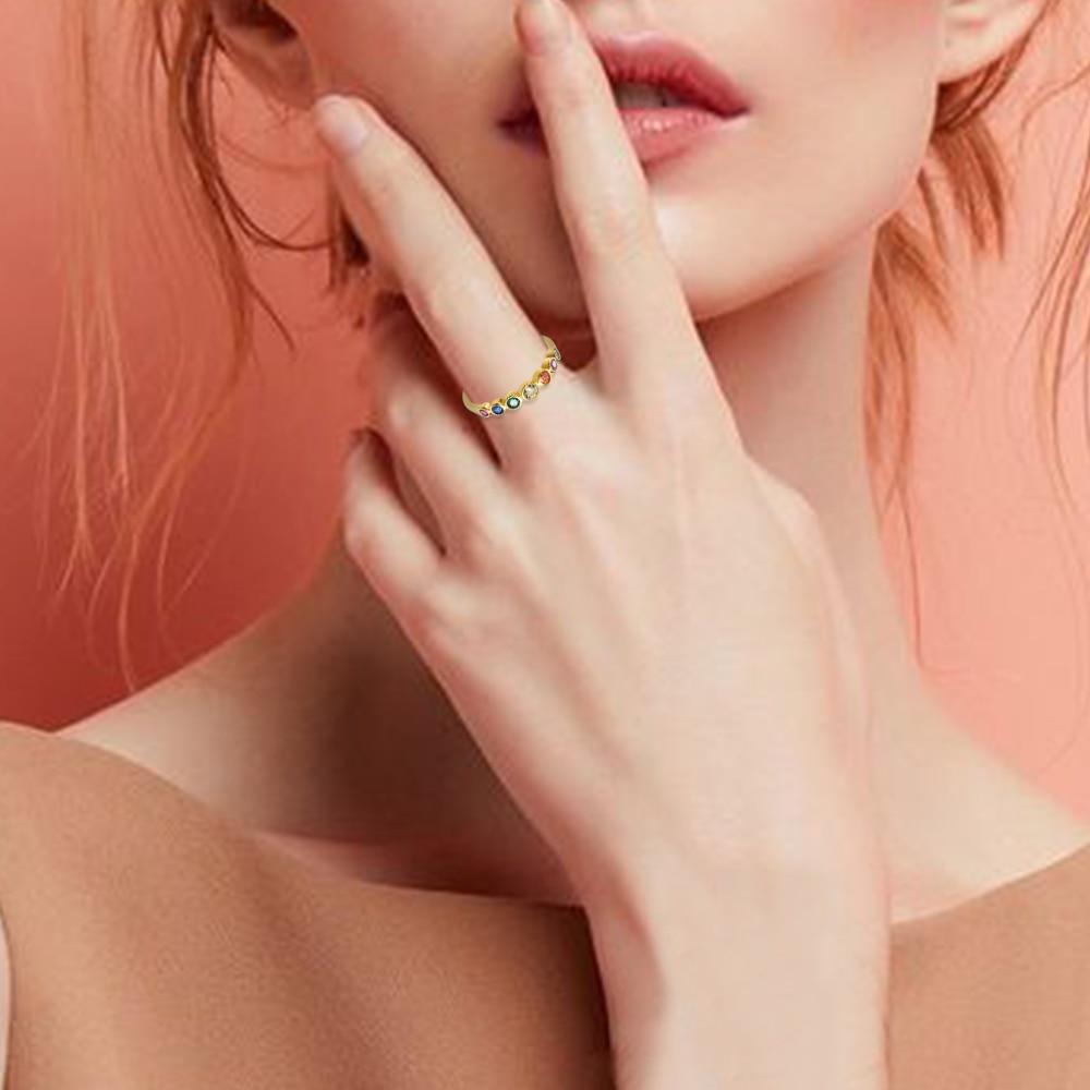Majestic Rainbow Gemstone Ring