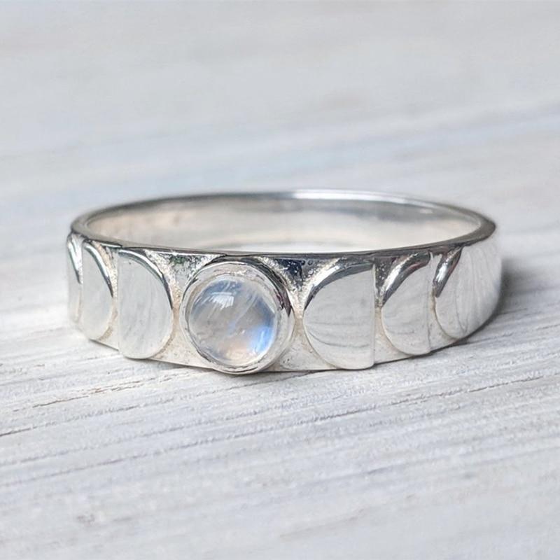 Moon Cycles Moonstone Ring