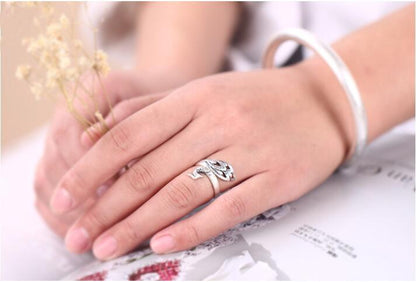Peacock Thai Silver Wrap Ring