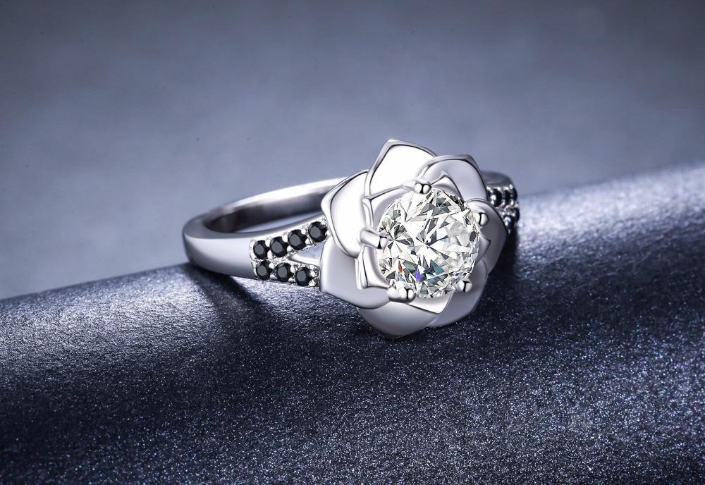 Romantic Flower Silver Ring
