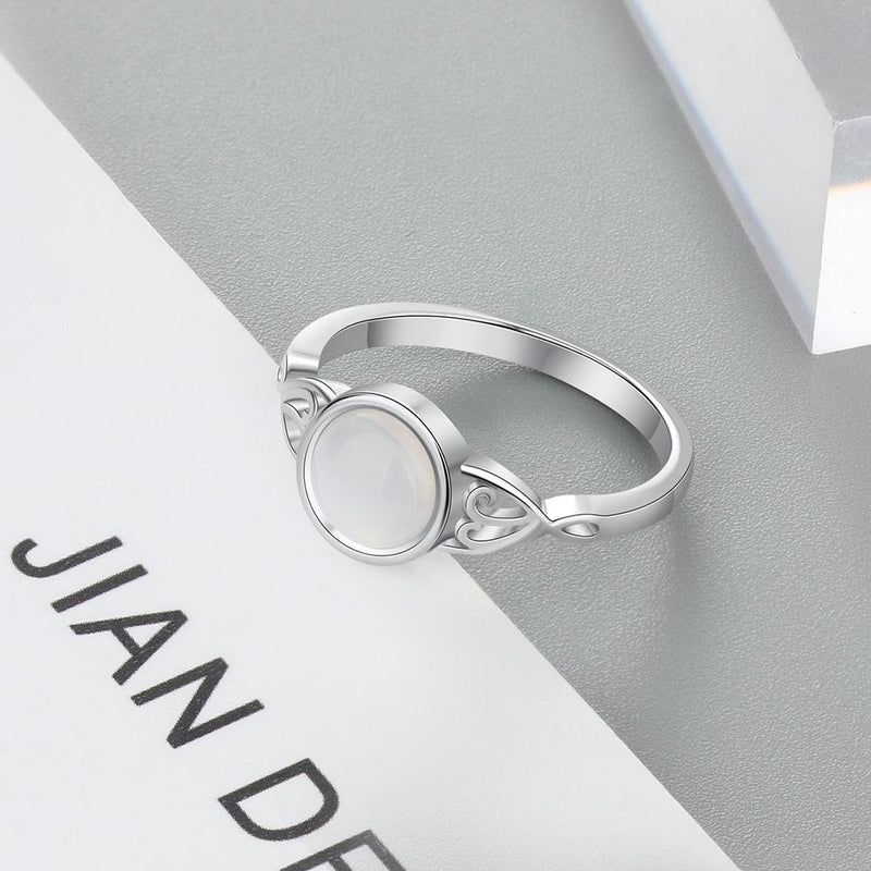 Romantic Moonstone Silver Ring