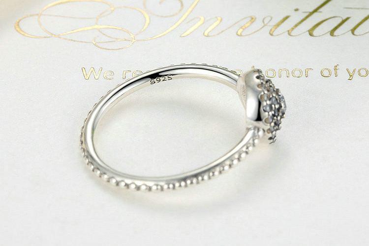 Round Flower Silver Ring