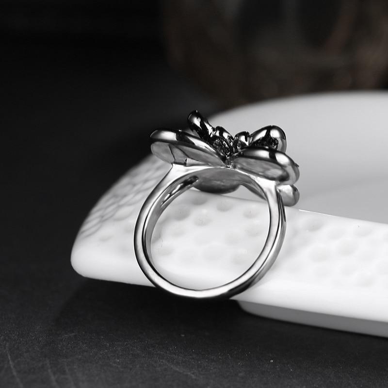 The Black Butterfly Crystal Ring