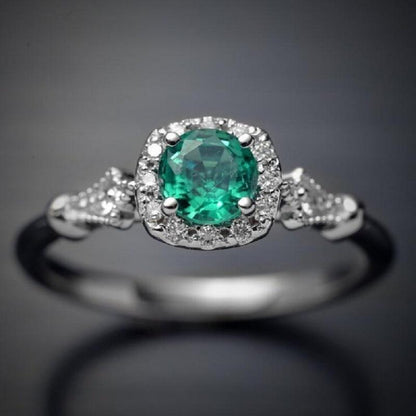 Style Green Crystal Ring
