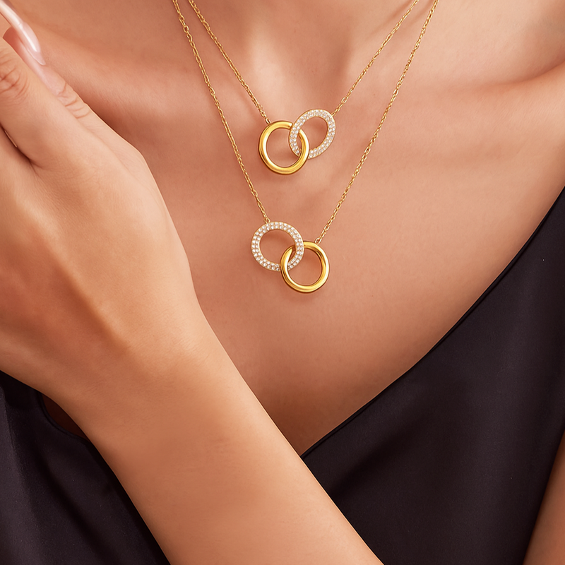 Infinity Bond Zirconia Necklace