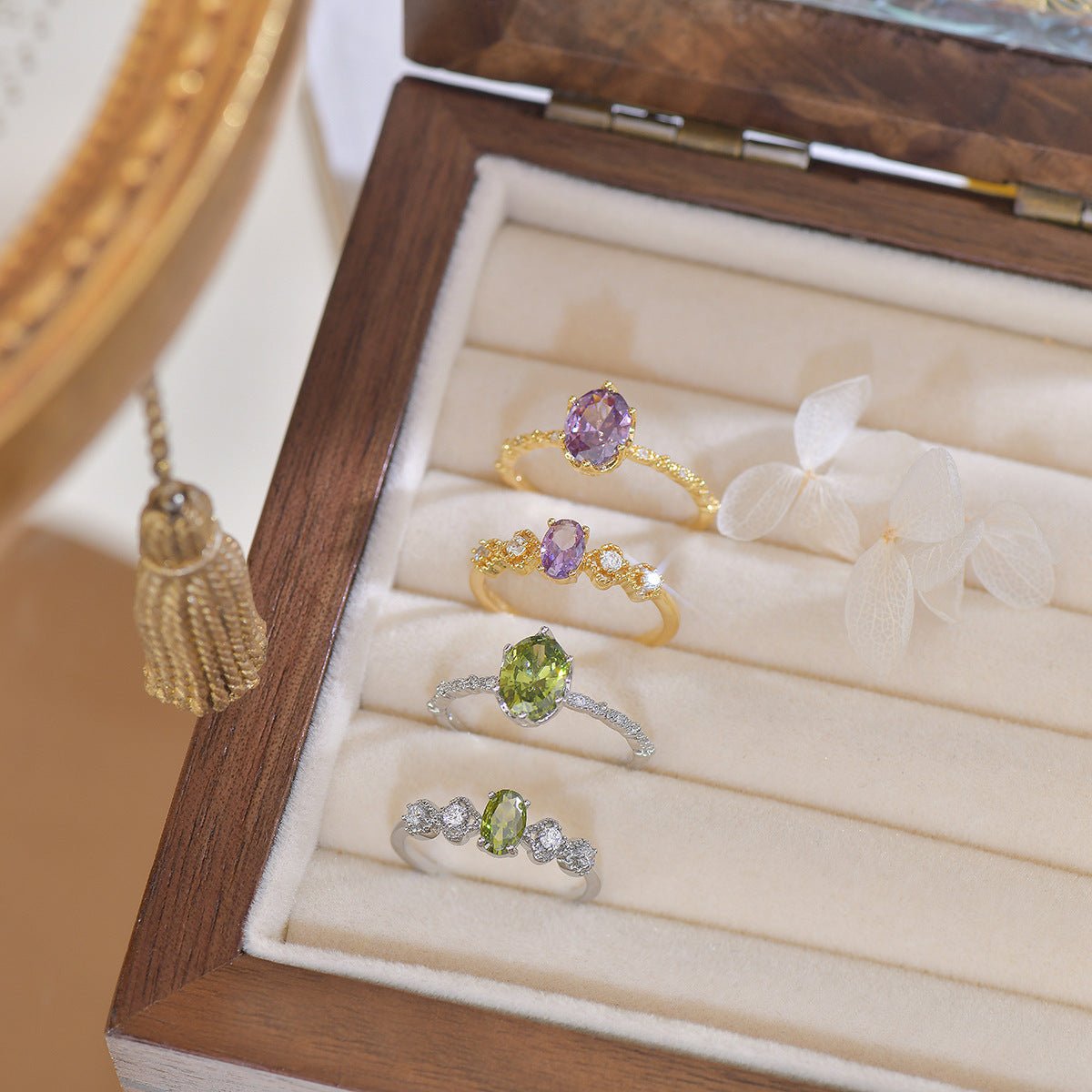 Rococo Peridot Ring