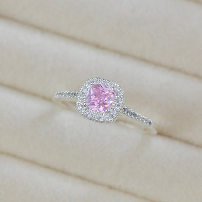 Rosaline Halo Ring in Silver