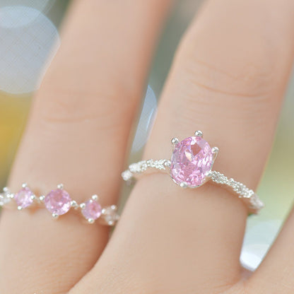 Rosaline Oval Ring in Silver