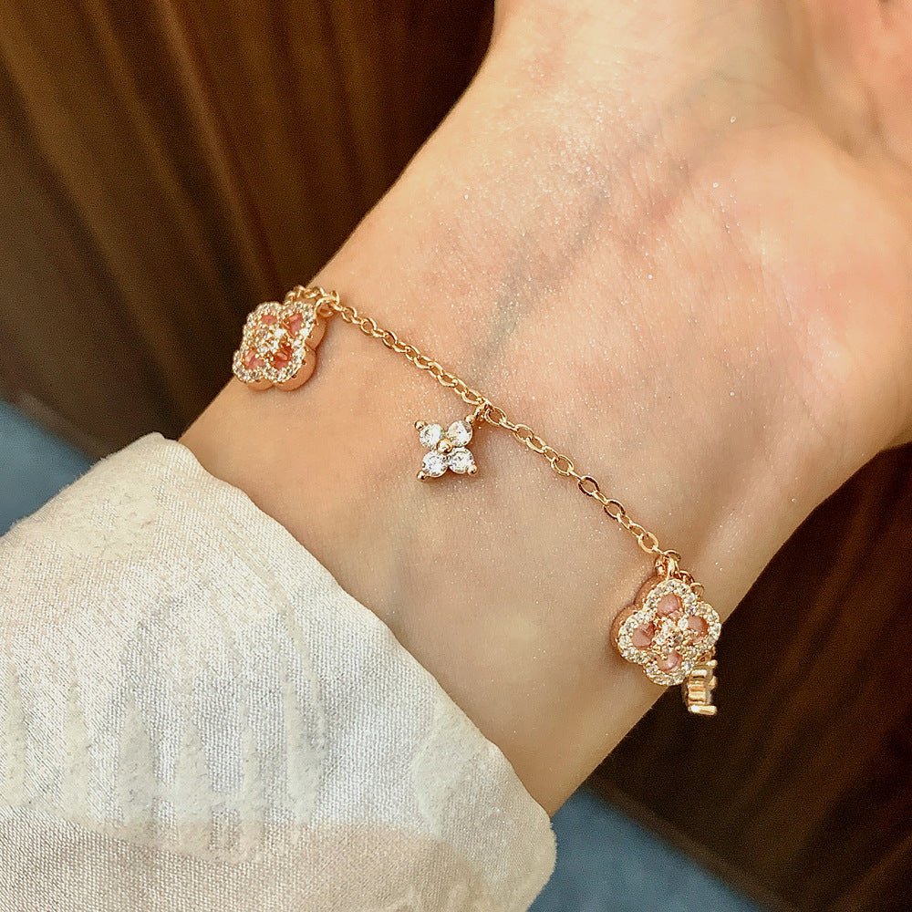 Rose Blossom Charm Bracelet