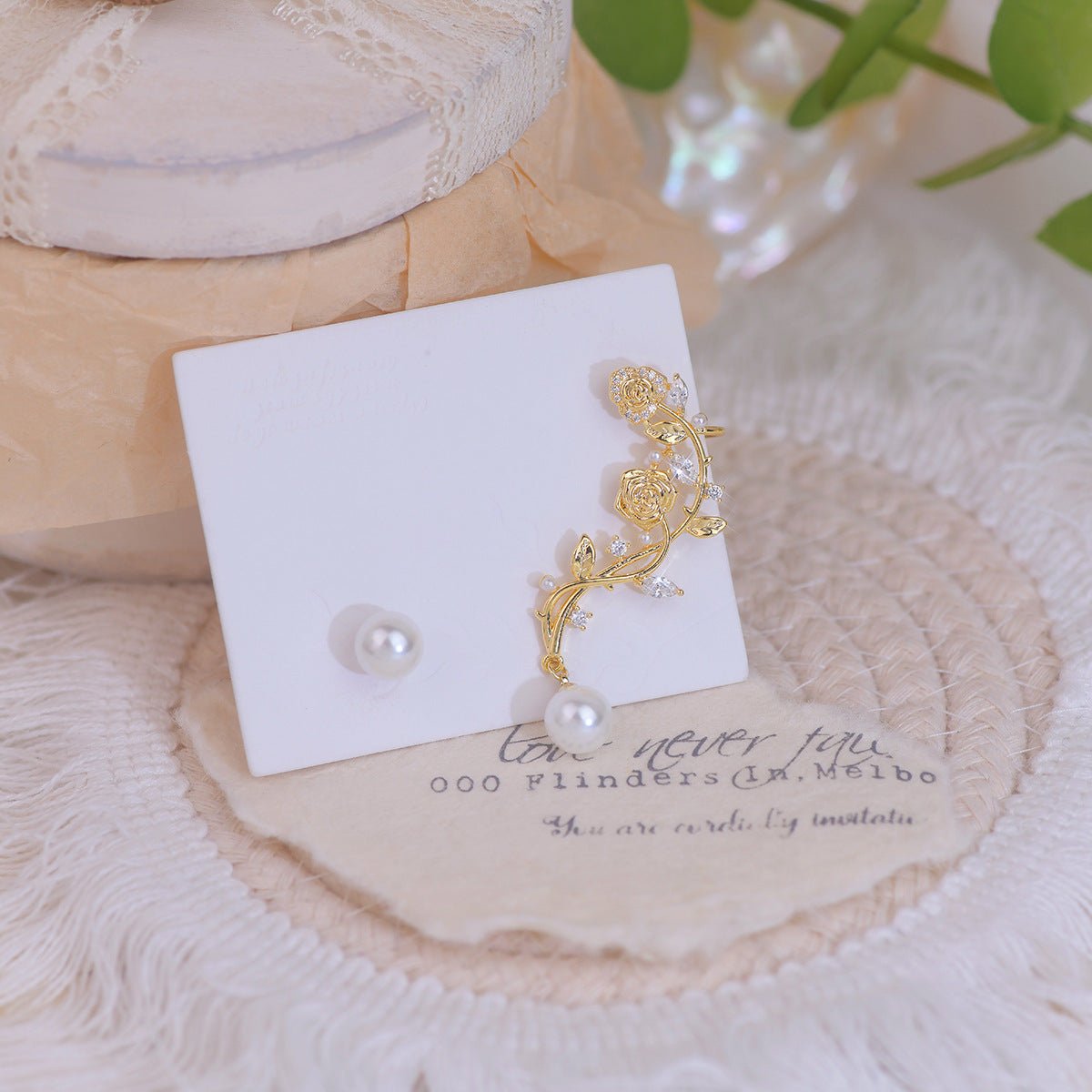 [] Rose Climber Earrings