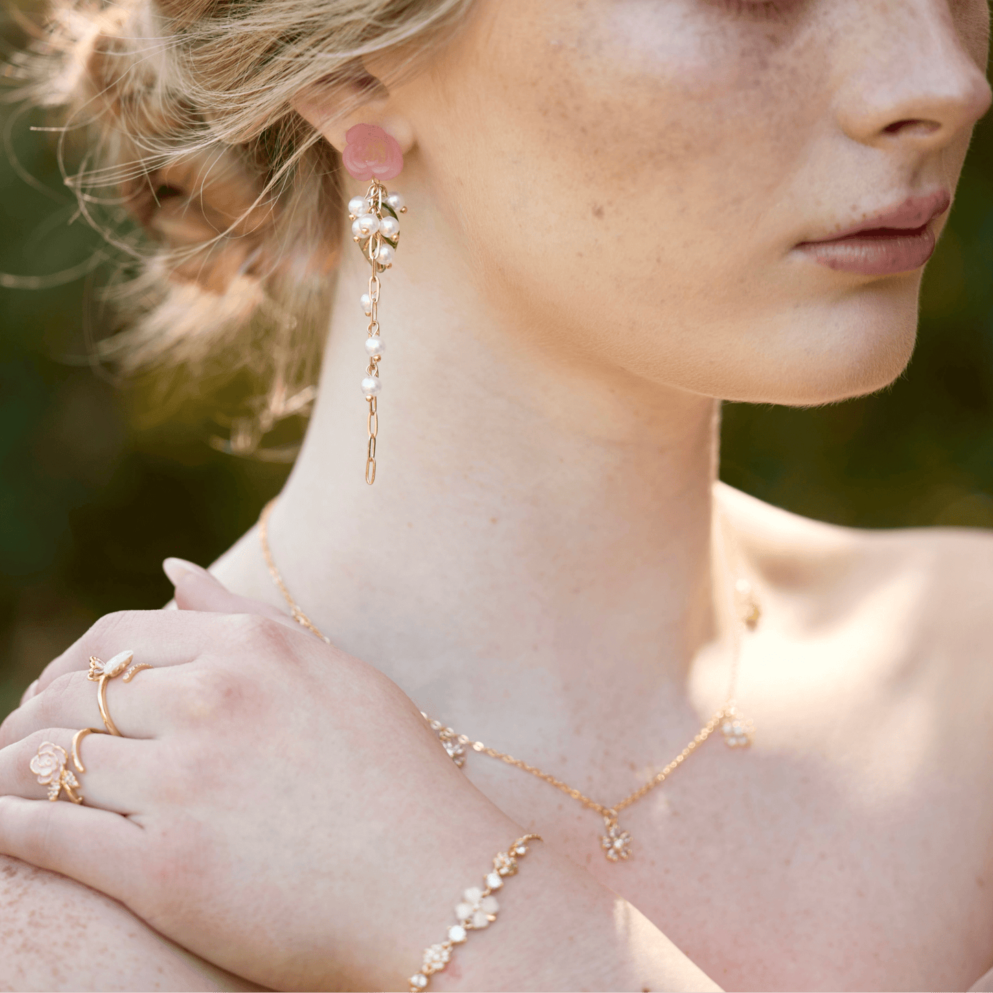 Rose Drop Earrings