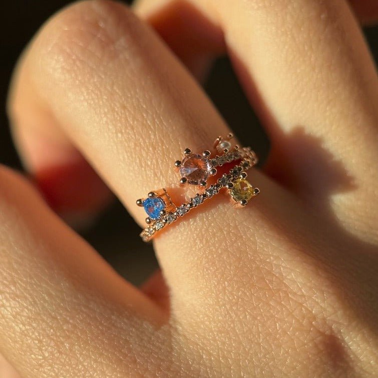 [] Rose Gold Nebula Ring