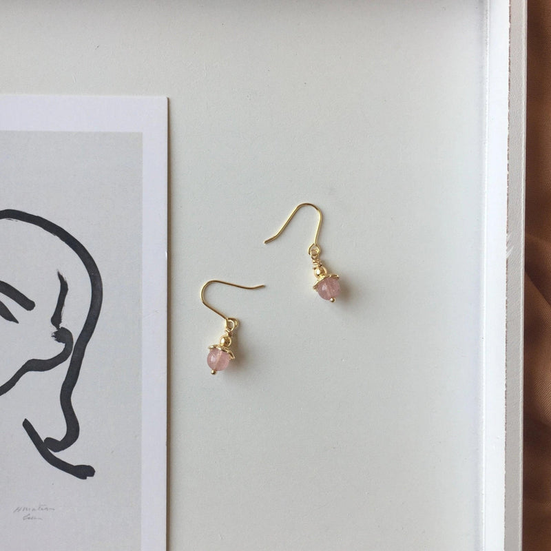 [] Rose Quartz Earrings