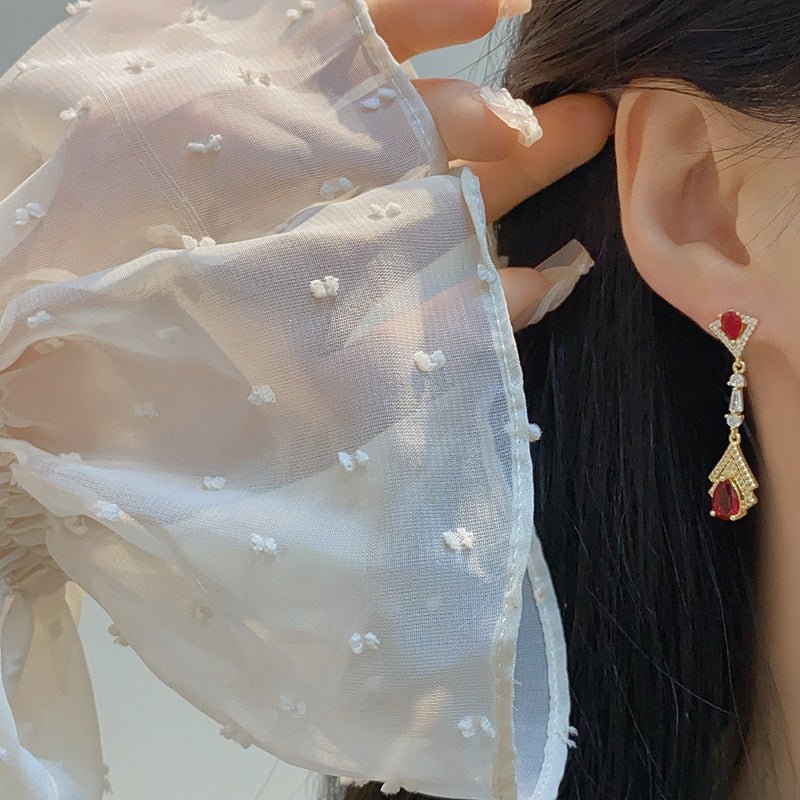 Marisa Ruby Baroque Drop Earrings